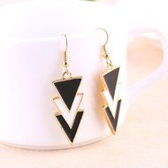 Oligex(TM) Fashion Long Earrings For Women Black Earrings Vinage Dangle Earring Drop Gold Earrings Geometric Triangle... N5
