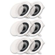 Acoustic Audio CS-IC62-3PR 250 Watt 6.5" 2-Way Home Theater In-Wall/Ceiling Speakers (3-Pair)