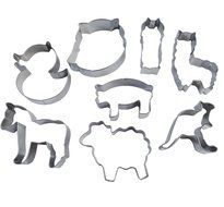 Yunko 8pcs Farm Animals Cartoon Stainless Steel Cookie Cutter Fondant Cutter Cake Decorating Tools Sheep Horse...