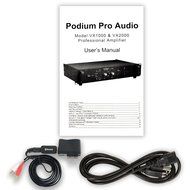Podium Pro VX1000 Power Amplifier with Bluetooth 2 Channel 1000 Watt PA DJ Band Amp VX1000B N2