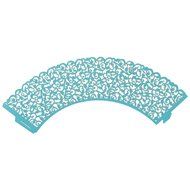 SODIAL(R)20 pcs Filigree Vintage Cupcake Wrappers Wraps Cases - Wedding, Birthday, UK seller(sky blue) N4