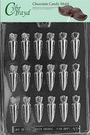 Cybrtrayd E438 Small Carrots Chocolate/Candy Mold with Exclusive Cybrtrayd Copyrighted Chocolate Molding Instructions
