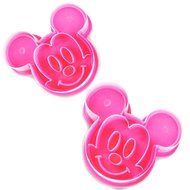 Mickey Cookie Mold | Cute and Big 2pcs 6" Pink Food Grade Mickey Mouse Design DIY Sandwich Bread Toast Pancakes... N4