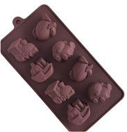 1 X Silicone Cars Jello Chocolate Pudding Baking Mould Cake Decoration DIY Pan 8Cav N4
