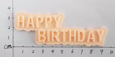 Wocuz W0752 Silicone Happy Birthday Cake Topper Molds Fondant Mold Cake Top Decoration N4