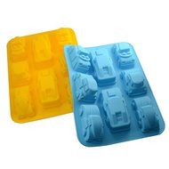 1 X Silicone Cars Jello Chocolate Pudding Baking Mould Cake Decoration DIY Pan 8Cav N5
