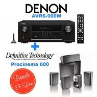 Denon AVR-S900W 7.2 Channel Full 4K Ultra HD A/V Receiver with Bluetooth and Wi-Fi + Definitive Technology ProCinema...