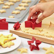 Cake Boss Decorating Tools 5-Piece Nylon Star Fondant and Cookie Cutter Set, Red N2