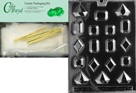 Cybrtrayd J025 Jewels Chocolate Candy Mold with Exclusive Cybrtrayd Copyrighted Chocolate Molding Instructions N6