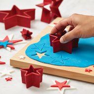 Cake Boss Decorating Tools 5-Piece Nylon Star Fondant and Cookie Cutter Set, Red N3
