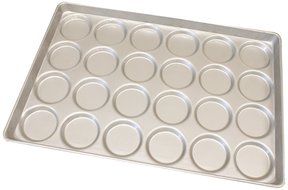 Magna Industries 14650 22-Gauge Aluminized Steel Hamburger/Muffin Top Pan, 3-5/8" Diameter, 4 x 6 Cups Layout...
