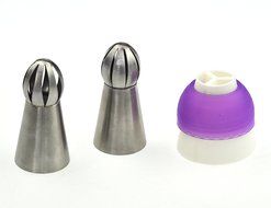 BeBeFun 304 Stainless Steel Large Piping Tips Russian for Cupcake/ Wedding Cake Decoration Set. 2 Russian Piping... N3