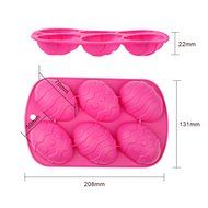 inkint 6-Hole Easter Festival Egg Cake Bread Muffin Brownie Cupcake Fondant Making Baking Mold Silicone DIY Homemade... N4
