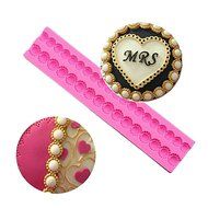 4 Strings Of Pearl Fondant Sugar Paste Bead Mold Clay Chocolate Mould Cake Decorating Tools Yihuily N98