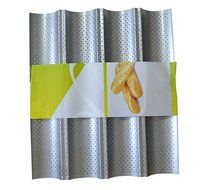 Fasmov Non-stick 4 Baguette Pan Perforated French Loaf Pan French Bread Pan N2