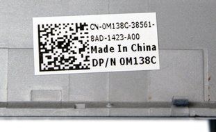 Genuine Dell T924F P613X M138C LCD Cover Top Lid Bezel Kit Assembly with Hinges in Matte Black... N4