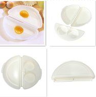 1pcs Useful Two Eggs Microwave Omelet Cooker Pan Microweavable Cooker Omelette Eggs Steamer Home Kitchen N4