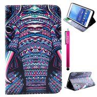 Tab 4 7.0 Case, Firefish Damage Resistance Case Premium PU Leather Wallet Card Slots Kickstand Feature Case for... N164