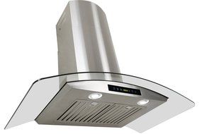 Golden Vantage Stainless Steel 30" Euro Style Wall Mount Range Hood Led Screen