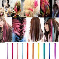 Oligex(TM) Cheap Sale! 8colors for choose COS European and American punk Harajuku color streaked wig piece wig... N3