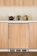 5.5 cu. ft. Built In Refrigerator in White w/ SS Frame for Custom Panel FF67BIFR by Summit