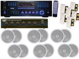Pyle Super Audio Package for Home/Office/Schools/Public -- PD1000A 1000W AM-FM Receiver With Built-in DVD/MP3/... N3