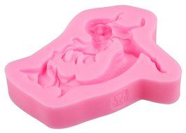 Beauty Clubs 3D Cake Decor Chocolate Baking Mold Beauty Mermaid Fairy Silicone Fondant Mould N4