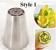 6PCS Russian Tulip Stainless Steel Icing Piping Nozzles Tips Russia Nozzl DIY Stainless Pastry Tips by Kissmytwins N5