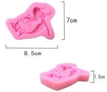 Beauty Clubs 3D Cake Decor Chocolate Baking Mold Beauty Mermaid Fairy Silicone Fondant Mould N5