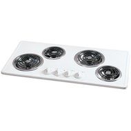 "36"" Electric Cooktop - Coil - White"