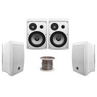 VM Audio 360-Watt Weather-Proof Patio Speakers, 4 and Wiring Kit N4