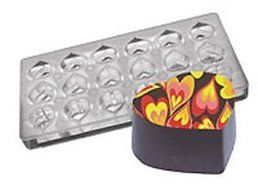 Fat Daddio's PCMM-05 18-Piece Heart Shape Chocolate and Candy Mold Tray Set