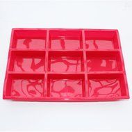 X-Haibei Loaf Bread Chocolate Brownies Sponge Cake Rectangular Bar Silicone Mold Baking Pan 3.82.81.1inch/cavity N2