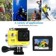 1080P WiFi Action Camera W9 140D Wide Angle 2" Sport Camera 30m Waterproof HD DV (Yellow) N4