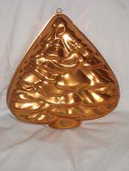 Vintage Coppertone Aluminum Tree 11x11 Inch Cake Pan Jell-O Mold N2