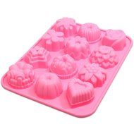 2-Pack Silicone Baking Molds 12 Cavity Bakeware Molds for Cupcakes Candy Tea Cake Fondant Chocolate Jello Brownie...