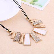 Oligex(TM) New Fashion Design Beads Enamel Bib Leather Braided Rope Chain Geometric Neck N2