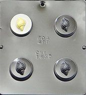 Seashell Oreo Cookie Sandwich Chocolate Candy Mold 1637