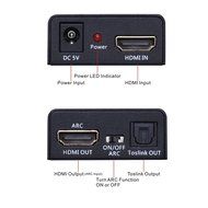 Tensun HDMI to HDMI ARC Adapter with Optical TOSLINK SPDIF Audio Output, HDMI Audio Extractor Converter Support... N13