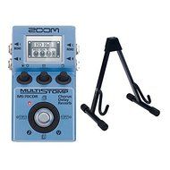 Zoom MS-70CDR Chorus/Reverb/Delay Stompbox with K&amp;M A-Frame Guitar Stand Bundle N2
