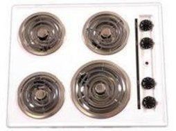 24" Cooktops White Porcelain