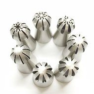 9Snail 7 pcs. Russian Stainless Steel Icing Piping Nozzles Sphere Ball Shape Pastry Tips Cake Decorating Decoration...