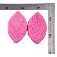 FOUR-C Decorating Tools Leaves Veiner Gumpaste Molds Silicone Cupcake Molds Color Pink N2