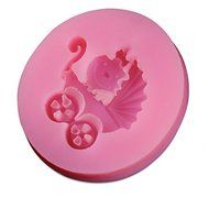 Baby Carriage Shaped Food Grade Silicone Mold by uGen! Soap Ice Cake Mold. Sugarcraft Chocolate Candy Fondant...