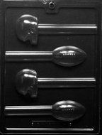 FOOTBALL &amp; HELMET PRETZEL POPS CHOCOLATE CANDY MOLD