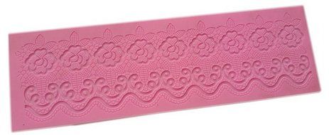 Lesirit Silicone Fondant Cake Decorating Mold Lace Chocolate Lace Mold Mat (B) N7