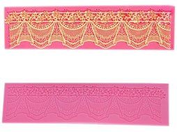Lesirit Silicone Fondant Cake Decorating Mold Lace Chocolate Lace Mold Mat (B) N8