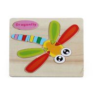 Dragonfly Puzzles Toys ，BeautyVan Wooden Dragonfly Puzzle Educational Developmental Baby Kids Training Toy N3