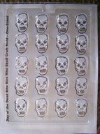 Bite Size Mini Flat Back Sugar Skull Chocolate Candy Mold - Day of the Dead Sugar Skulls, Candy Skulls