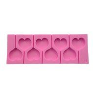 Wocuz 12-Capacity Round Silicone Lollipop Mold with Sticks for Baking Hard Candy Chocolate Pink